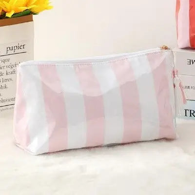 Striped Travel Cosmetic Bag