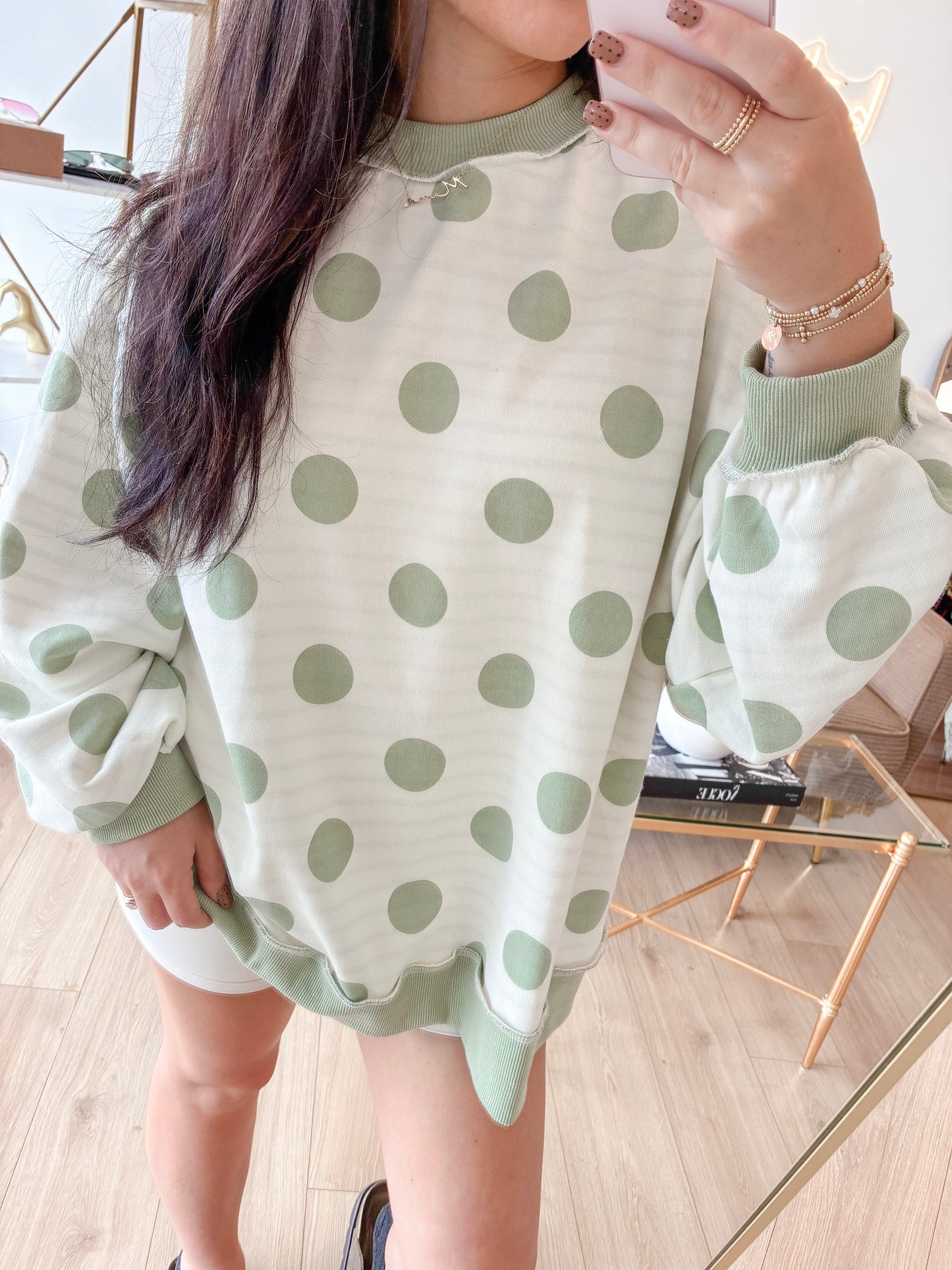 Green Tea Reversible Mockneck