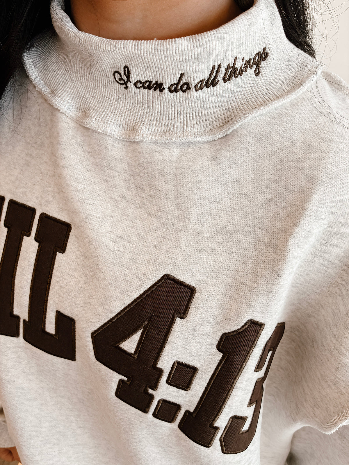 PHIL 4:13 Mock-Neck Sweatshirt