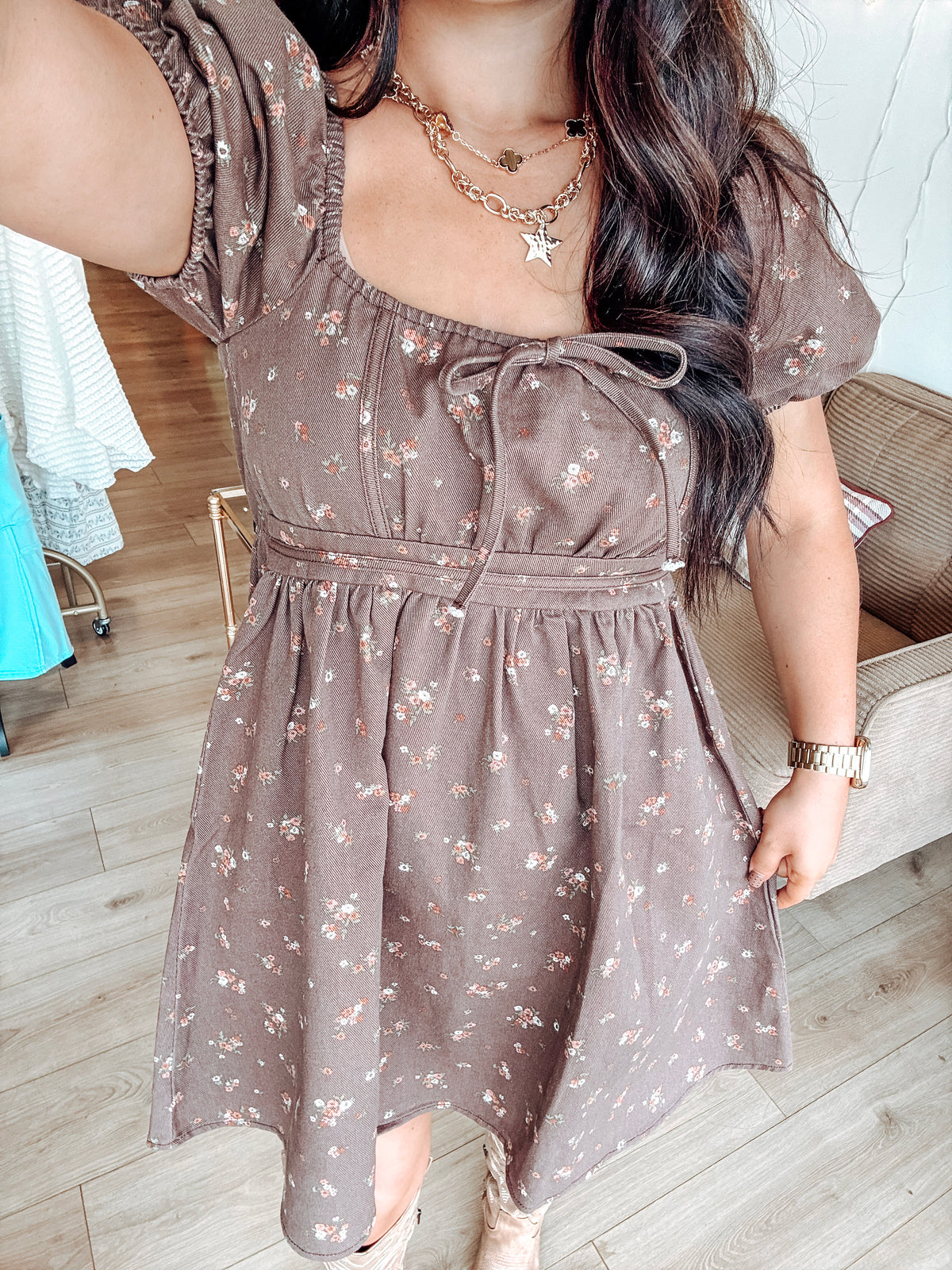 September Song Mini Dress - Brown