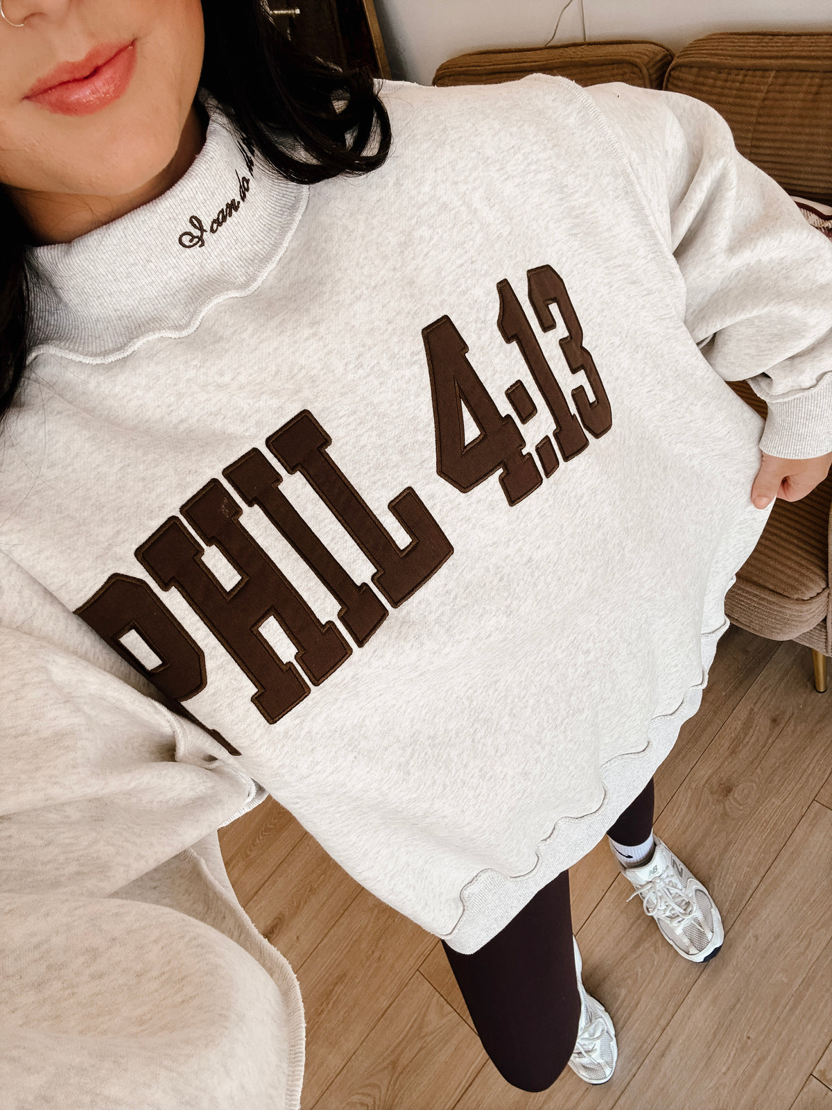 PHIL 4:13 Mock-Neck Sweatshirt