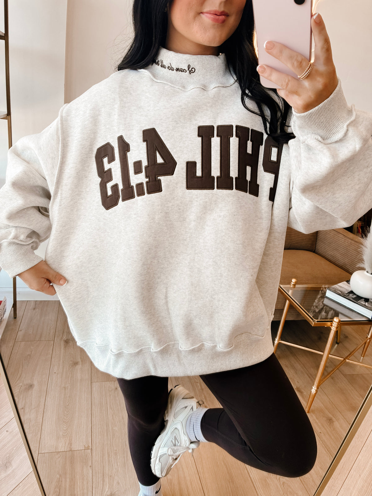 PHIL 4:13 Mock-Neck Sweatshirt