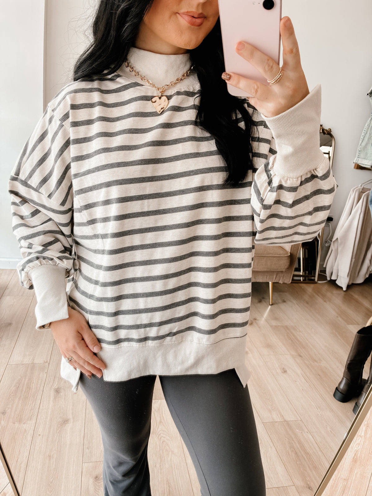 For the Win Mockneck - Grey