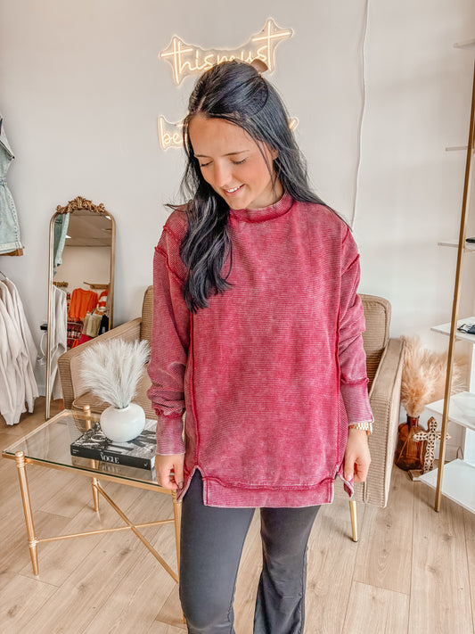 Modest Muse Pullover - Cabernet