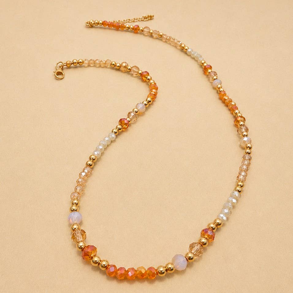 Gold Accent Beaded Necklace