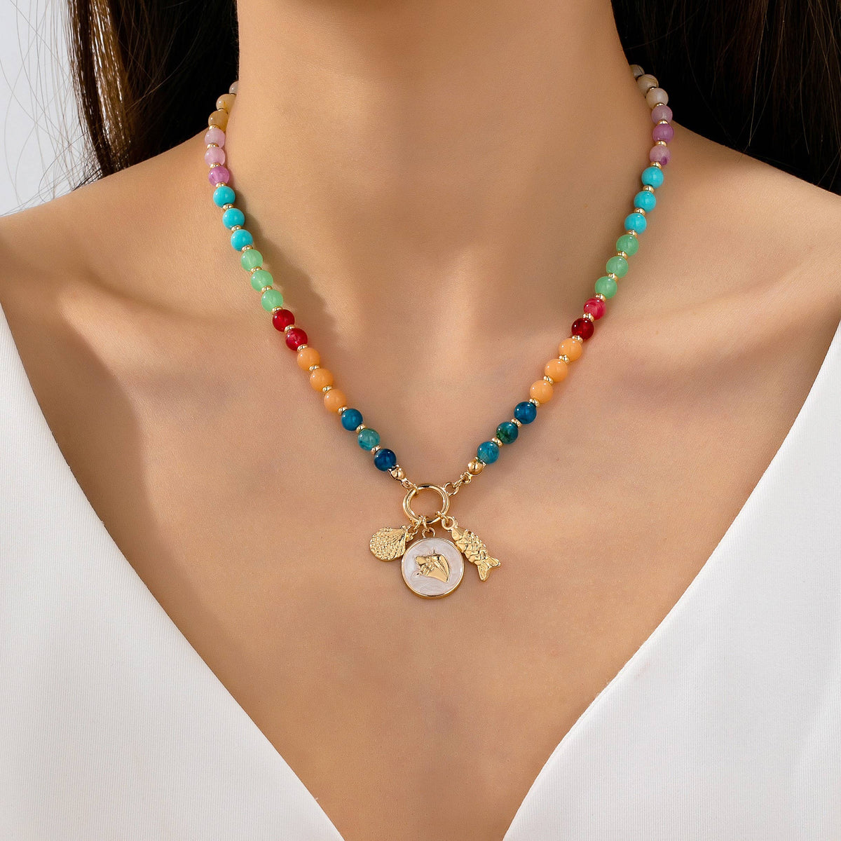 Rainbow Fish Necklace