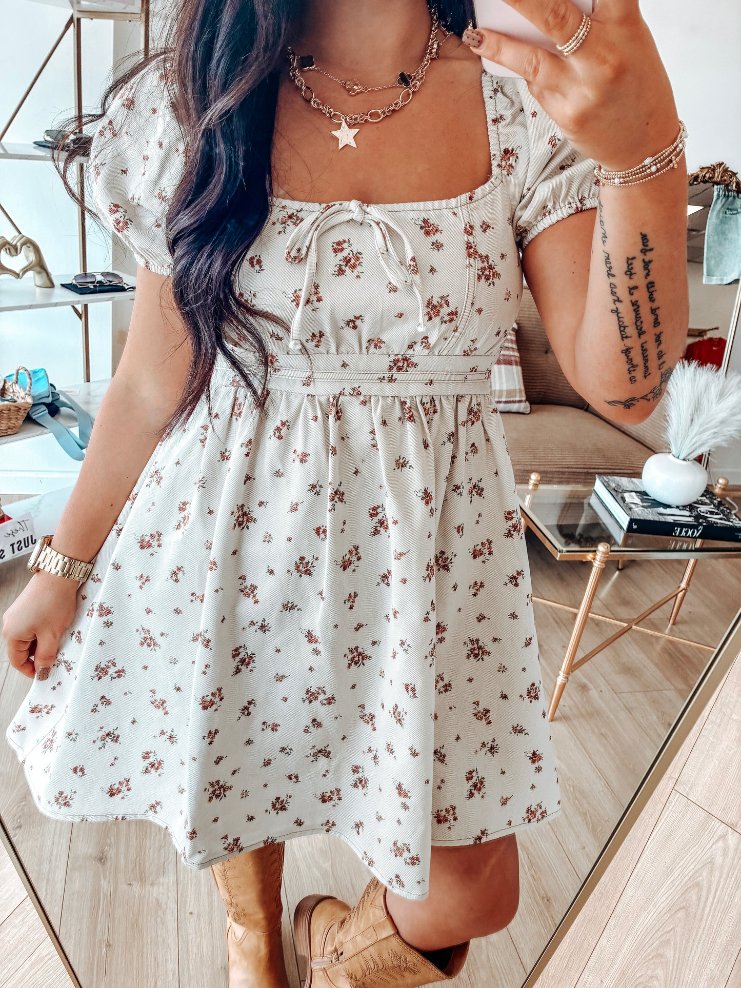 September Song Mini Dress - Oatmeal