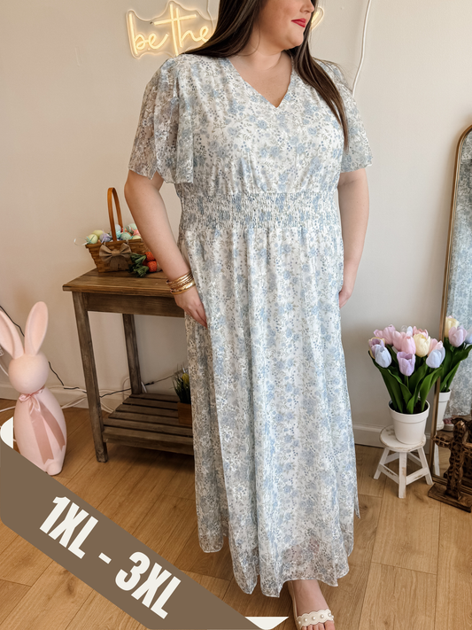 Olivia Blue Maxi Dress