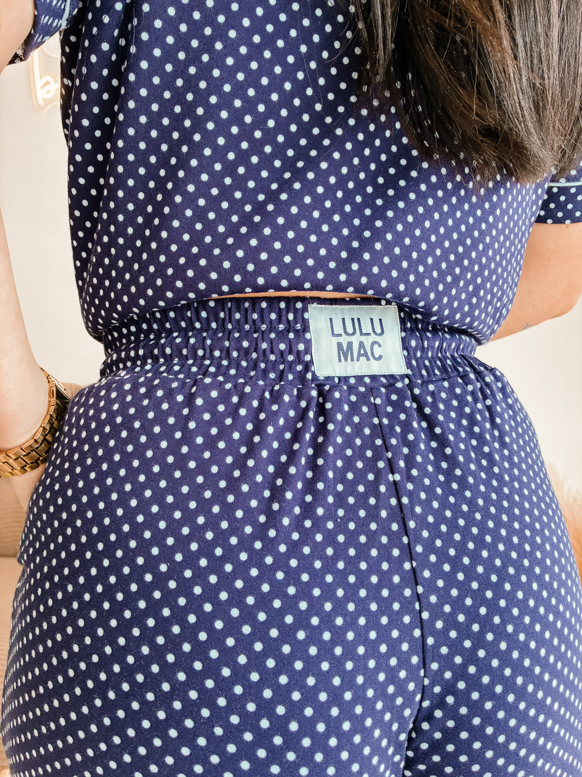 LULUMAC Dotted Jammies - Navy/Blue
