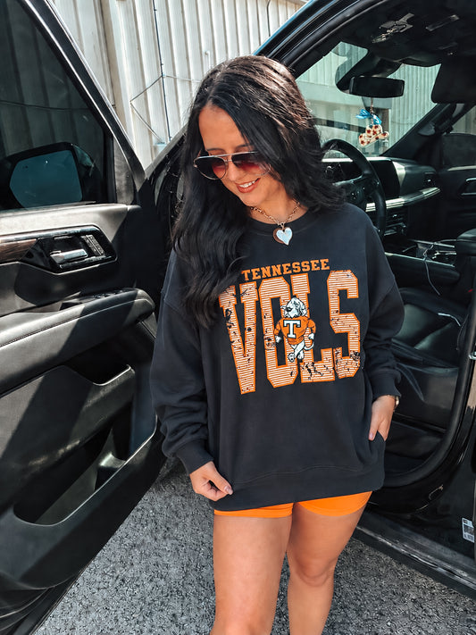 Retro Stripe Vols Crewneck **PRE-ORDER**