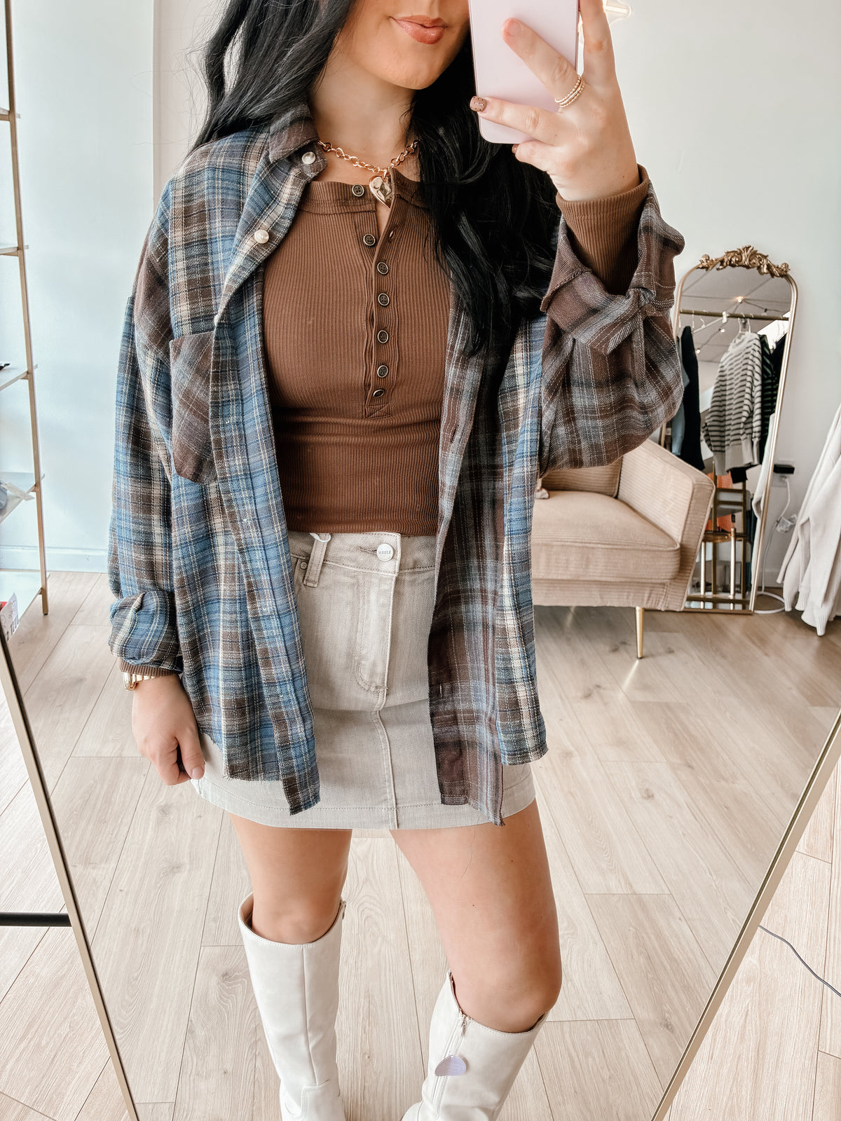 Kambrie Plaid Flannel - Chocolate