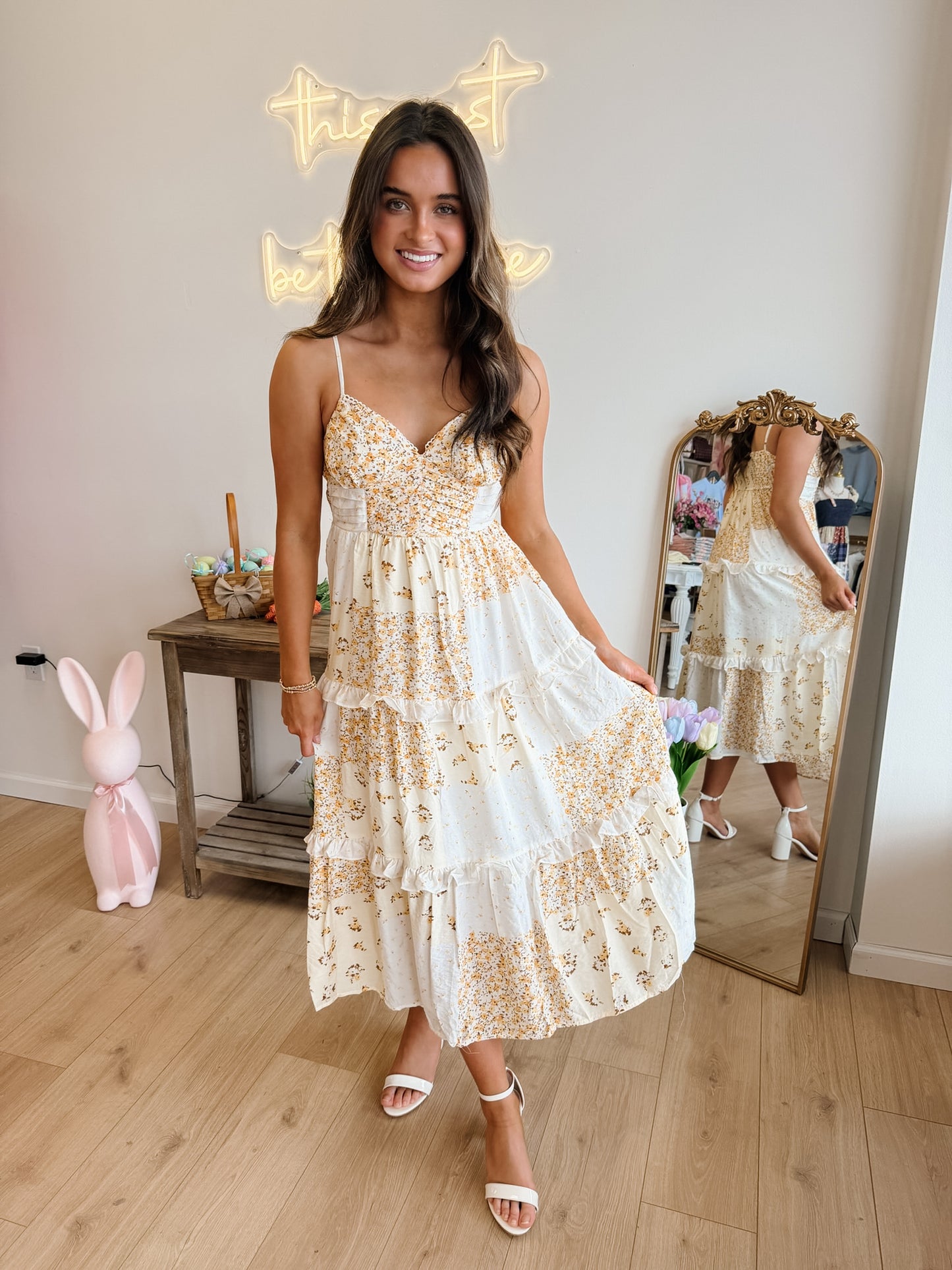 Camila Yellow Midi Dress