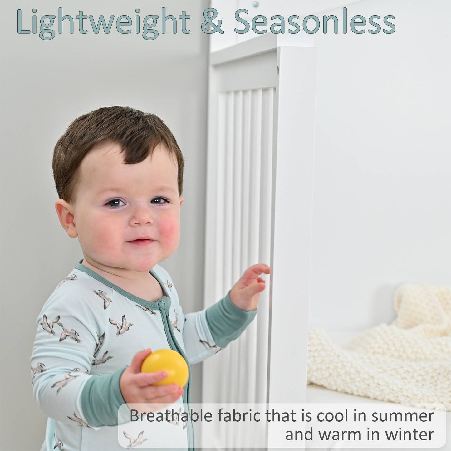 Quackin'up Mallard Duck  Baby Bamboo Pajamas, 2-Way Zipper