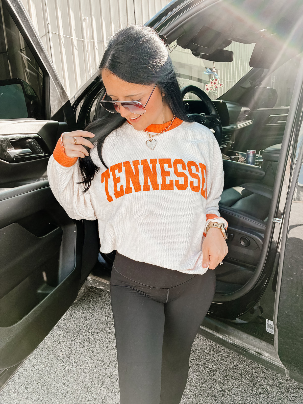 Sideline Tennessee Ringer Sweatshirt - White