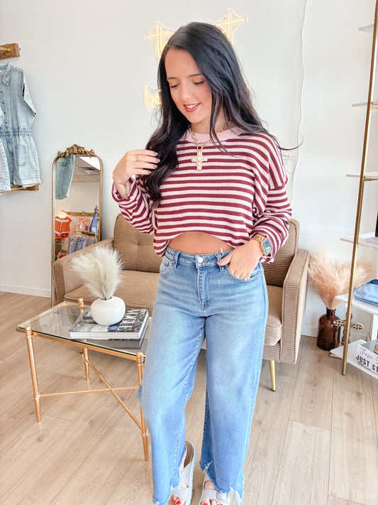 Out the Door Sweater - Pink