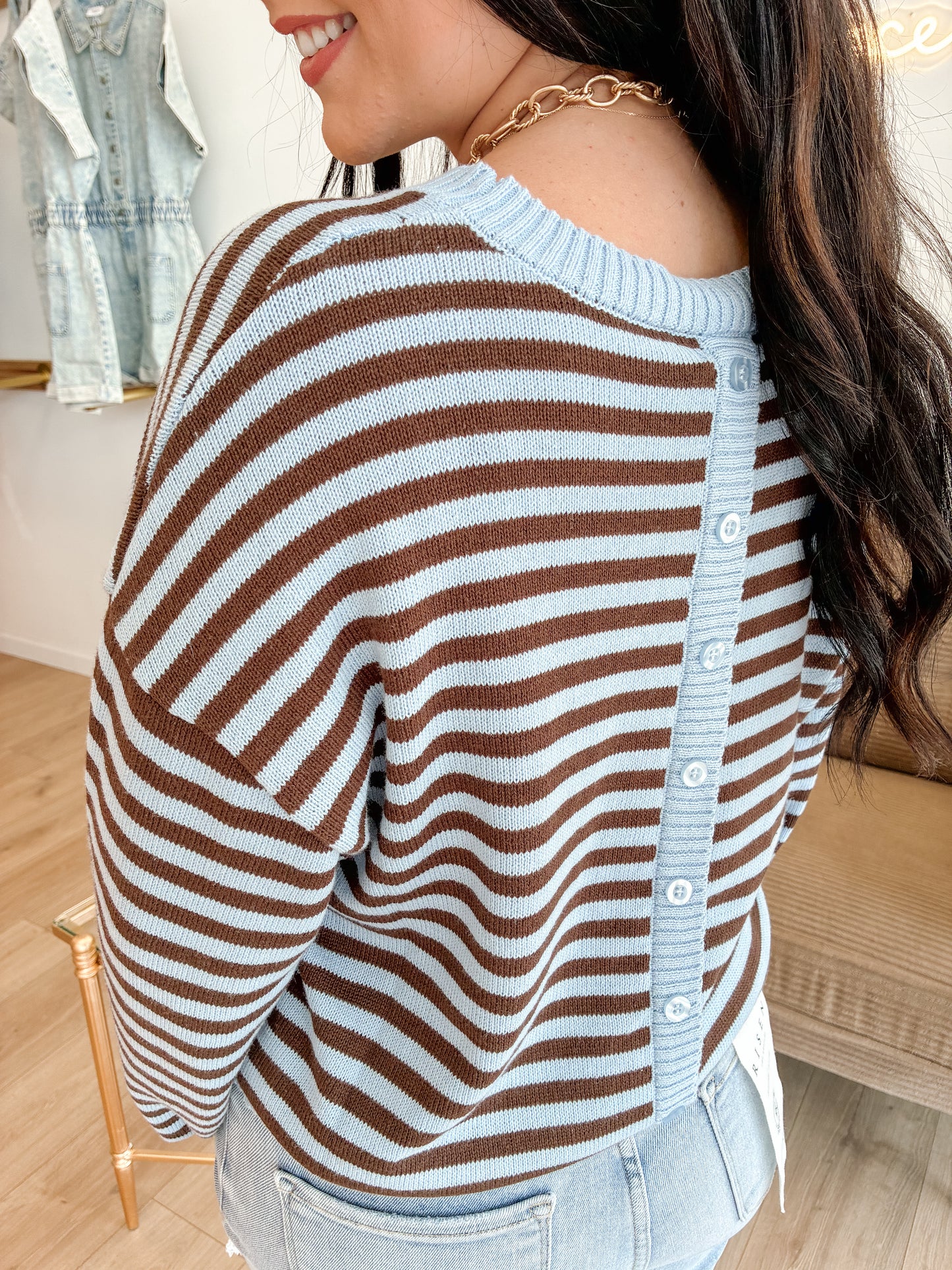 Out the Door Sweater - Blue