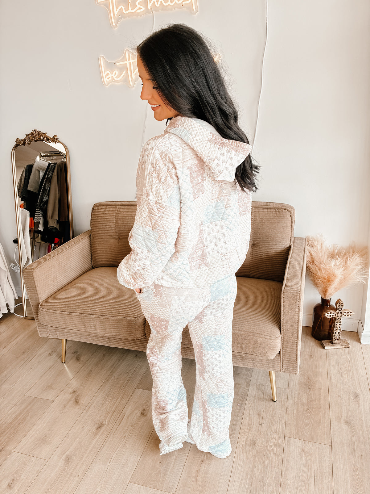 Midnight Cowgirl Quilted Hoodie Set