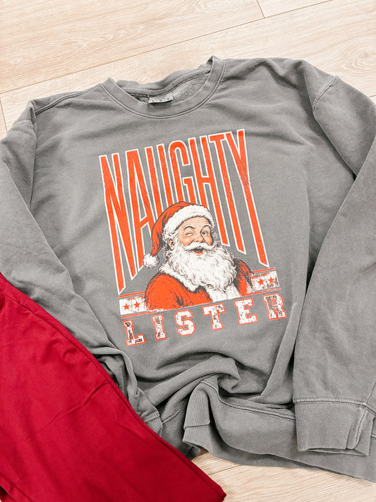 Naughty Lister Comfort Colors Crewneck **PRE-ORDER**