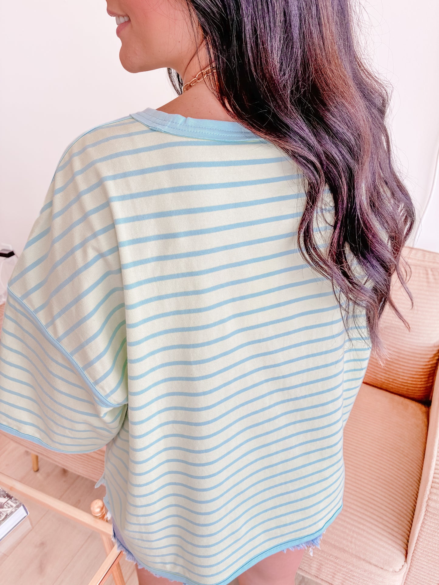 Come Closer Stripe Relax Top