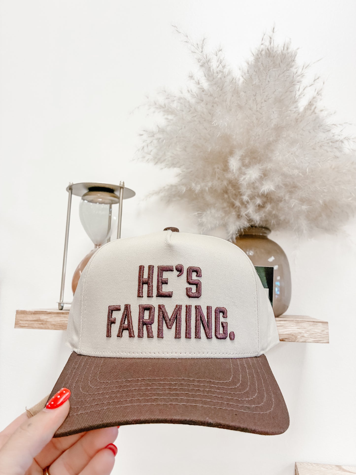 He's Farming Trucker Hat