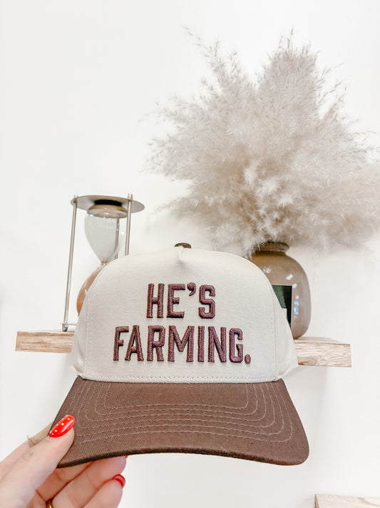 He's Farming Trucker Hat