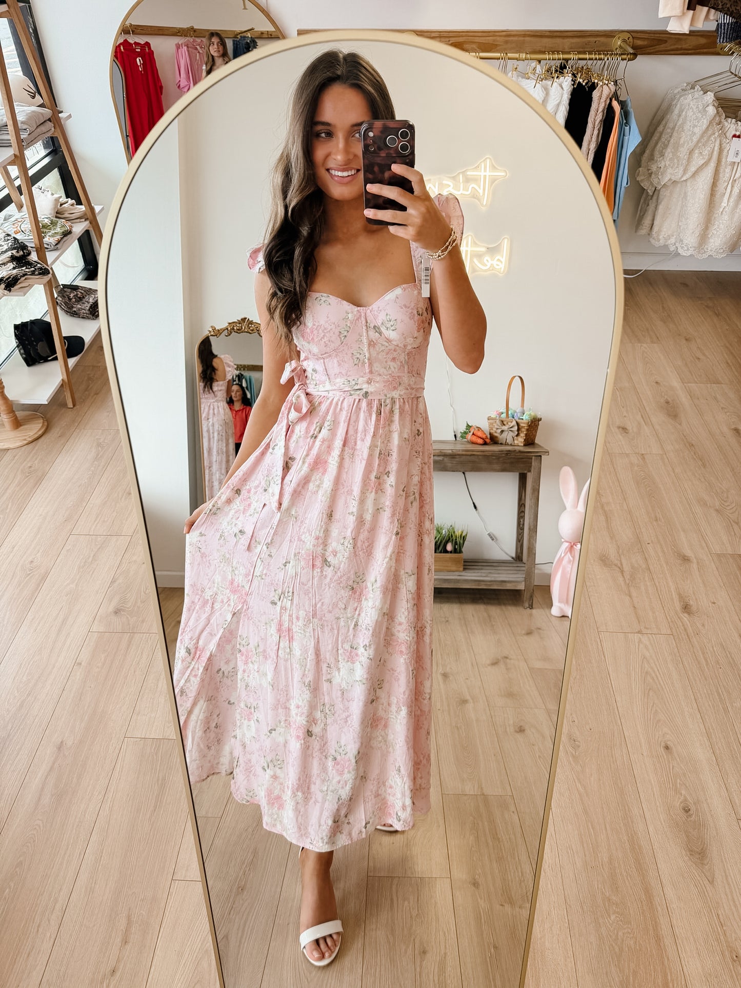Luna Pink Maxi Dress