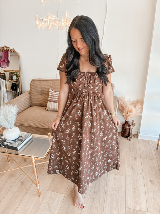 Harvest Blooms Midi Dress