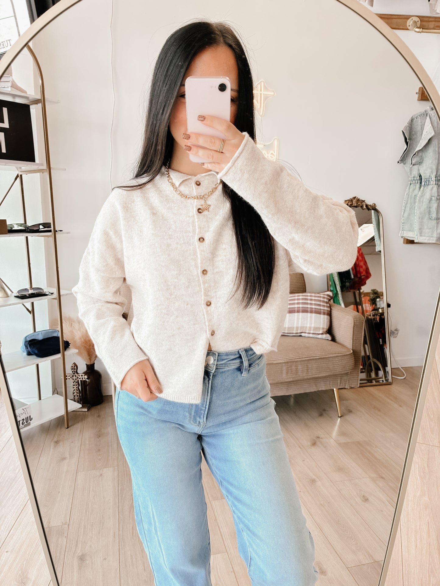 On a Cloud Button Down Cardigan