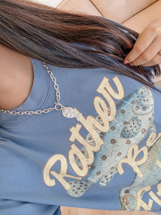 Fish Charm Toggle Necklace