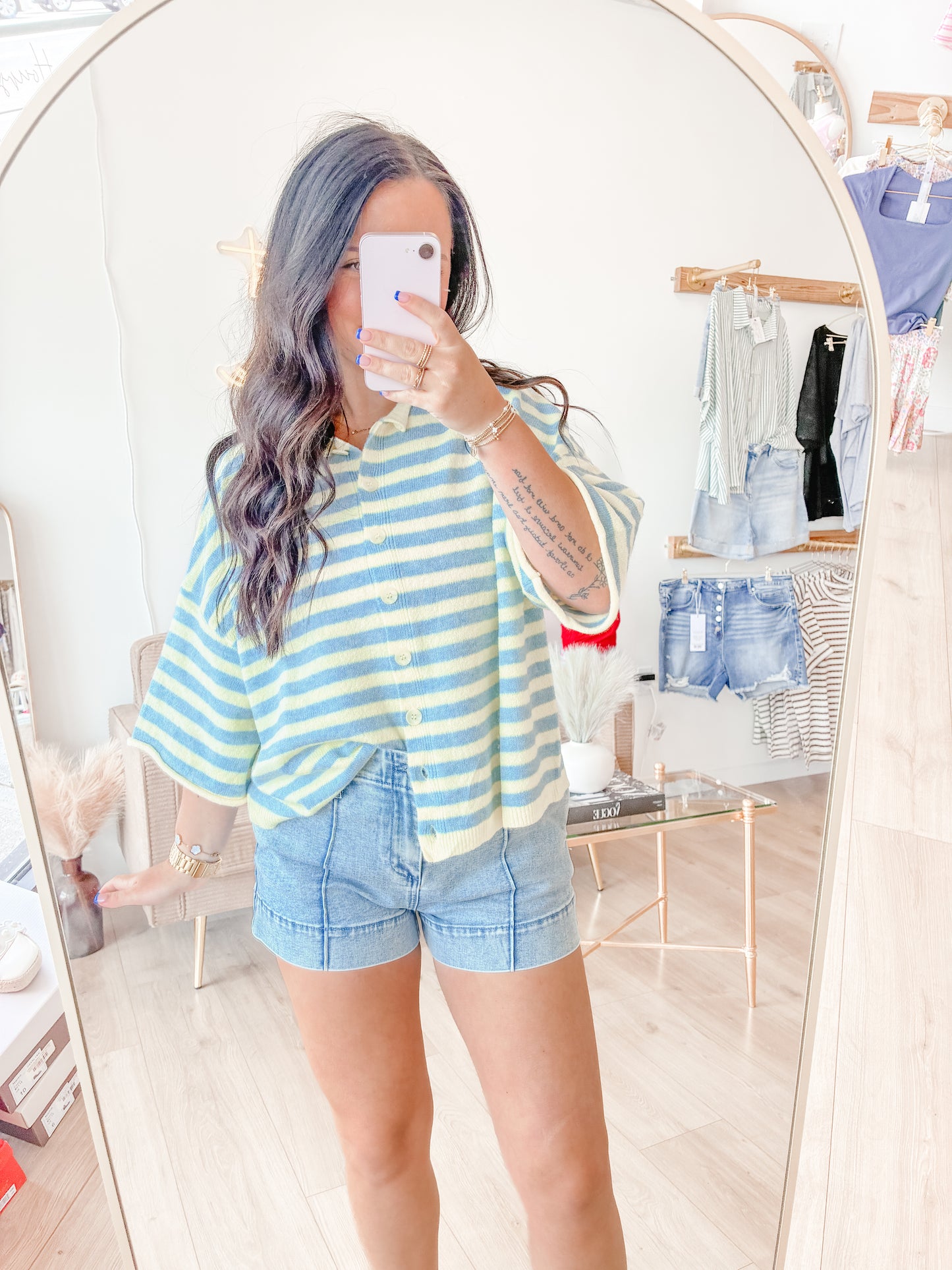 Blueberry Lemonade Button Cardigan