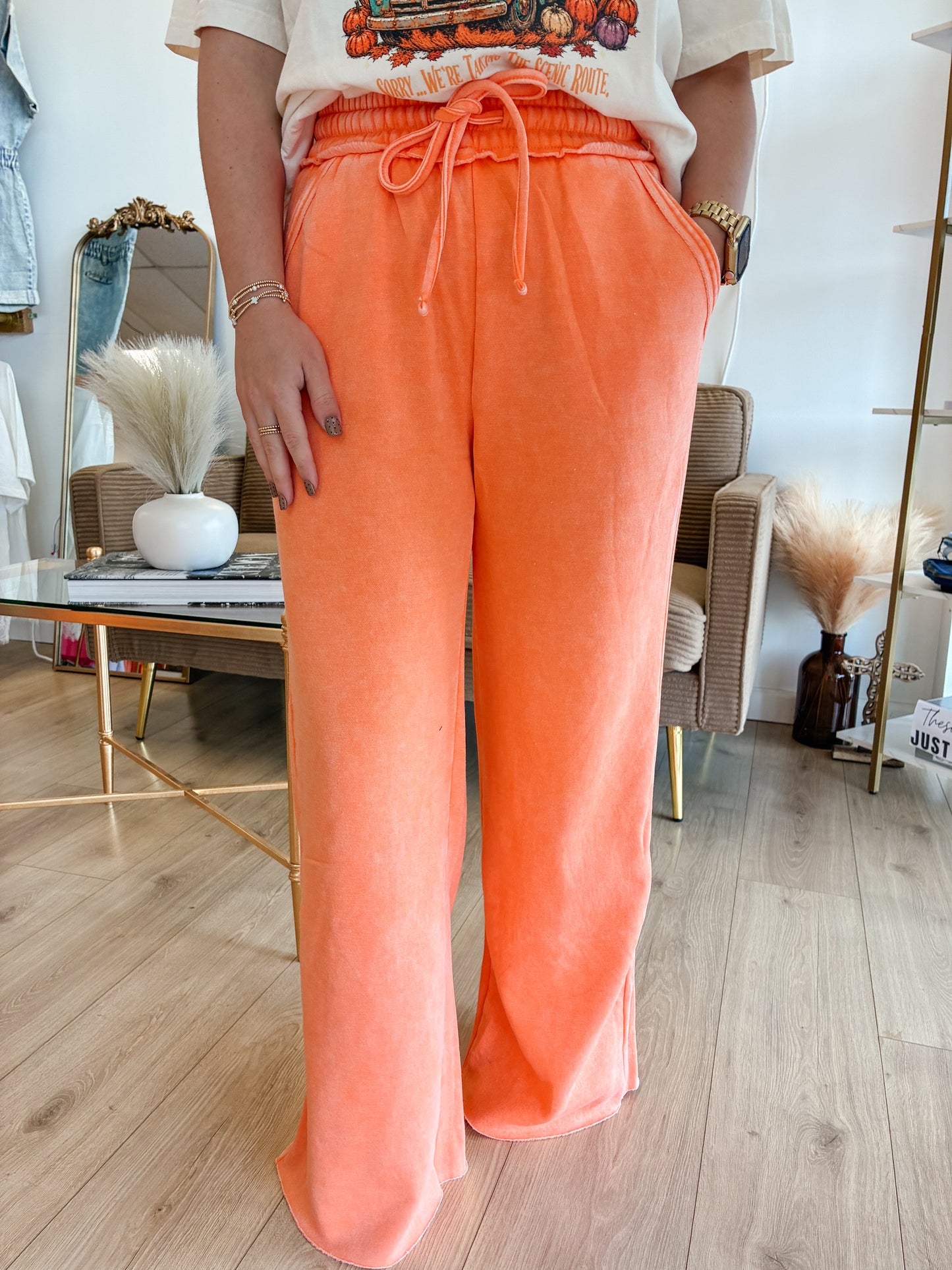 Staple Fleece Palazzo Sweatpants (2 Colors)