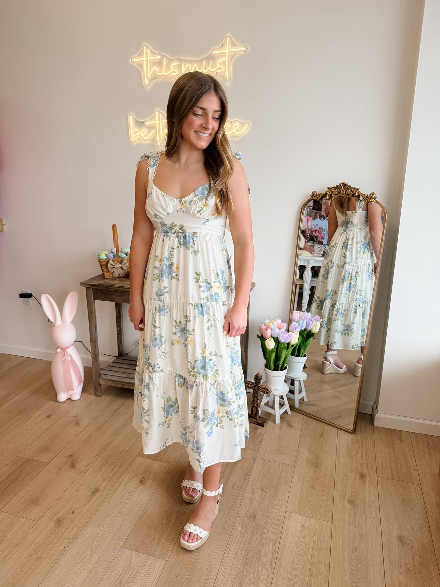 Emily Blue Midi Dress