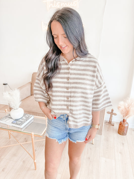 Hot Cocoa Button Cardigan