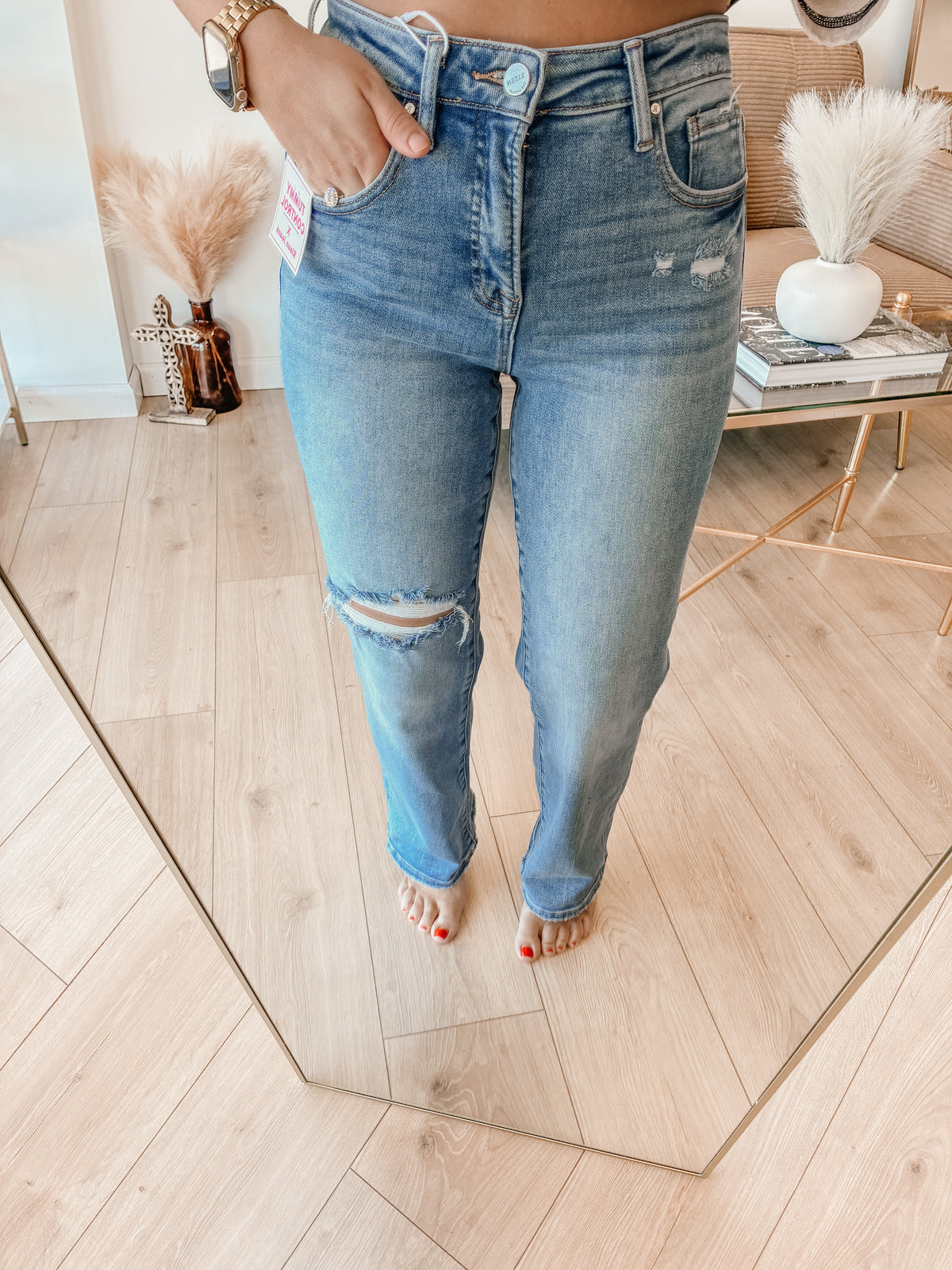 Nicole High Rise Ankle Jeans - RISEN
