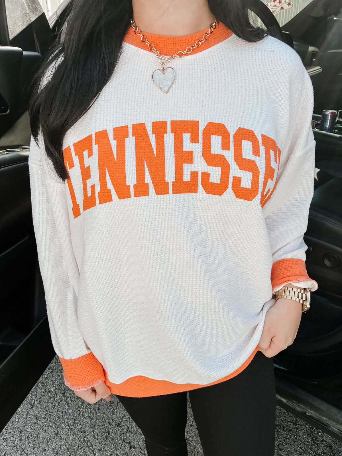 Sideline Tennessee Ringer Sweatshirt - White