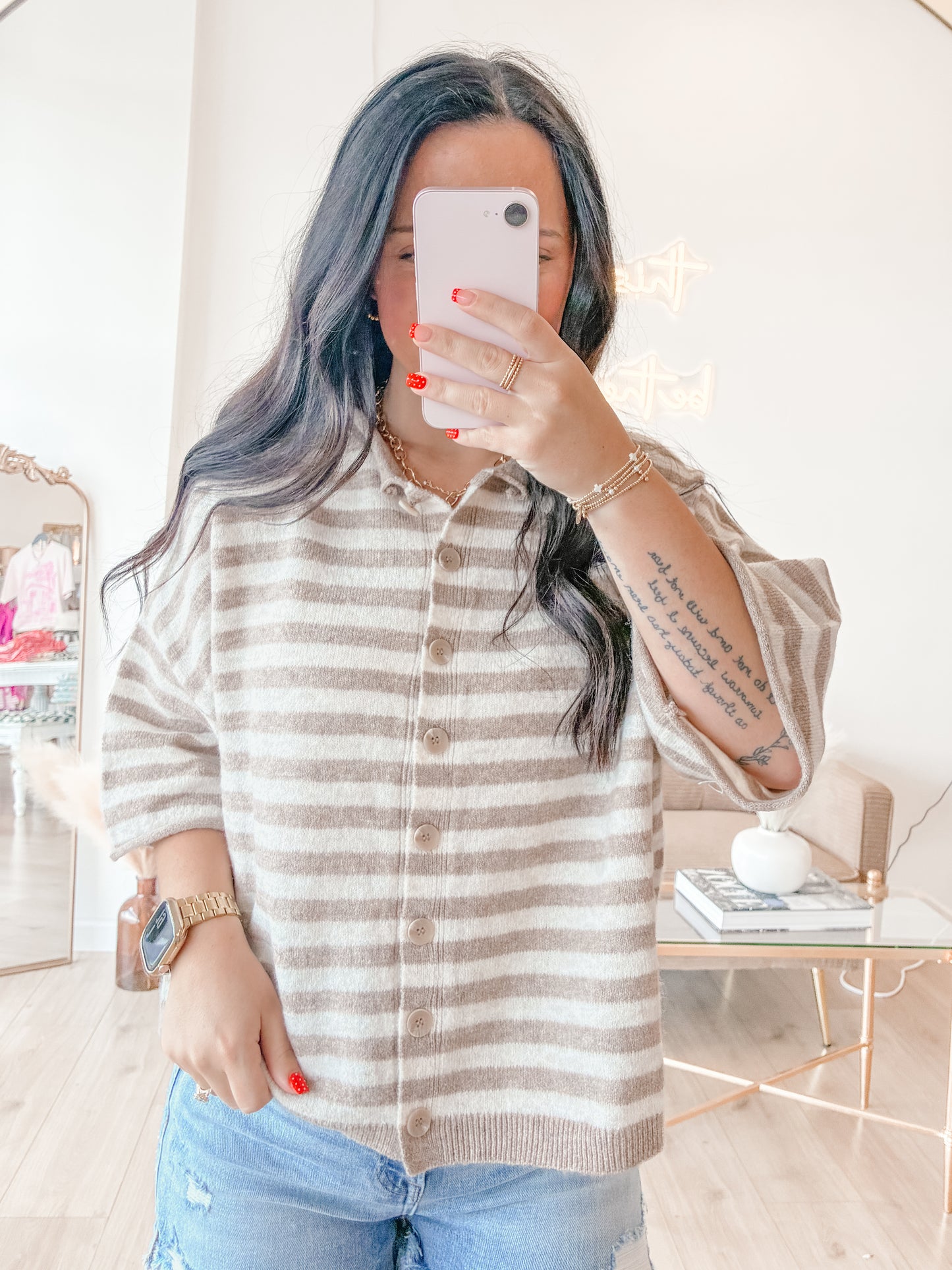 Hot Cocoa Button Cardigan