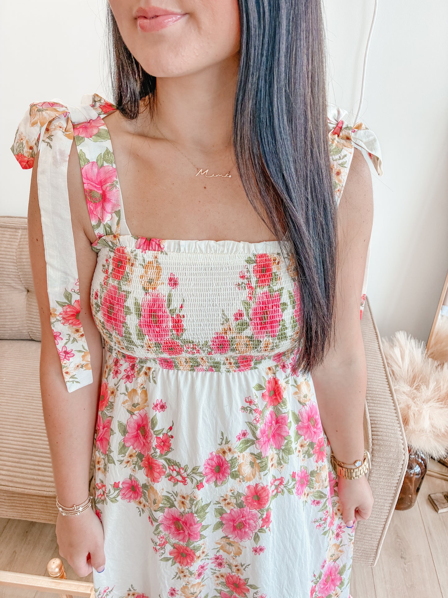 Pink Horizon Midi Dress