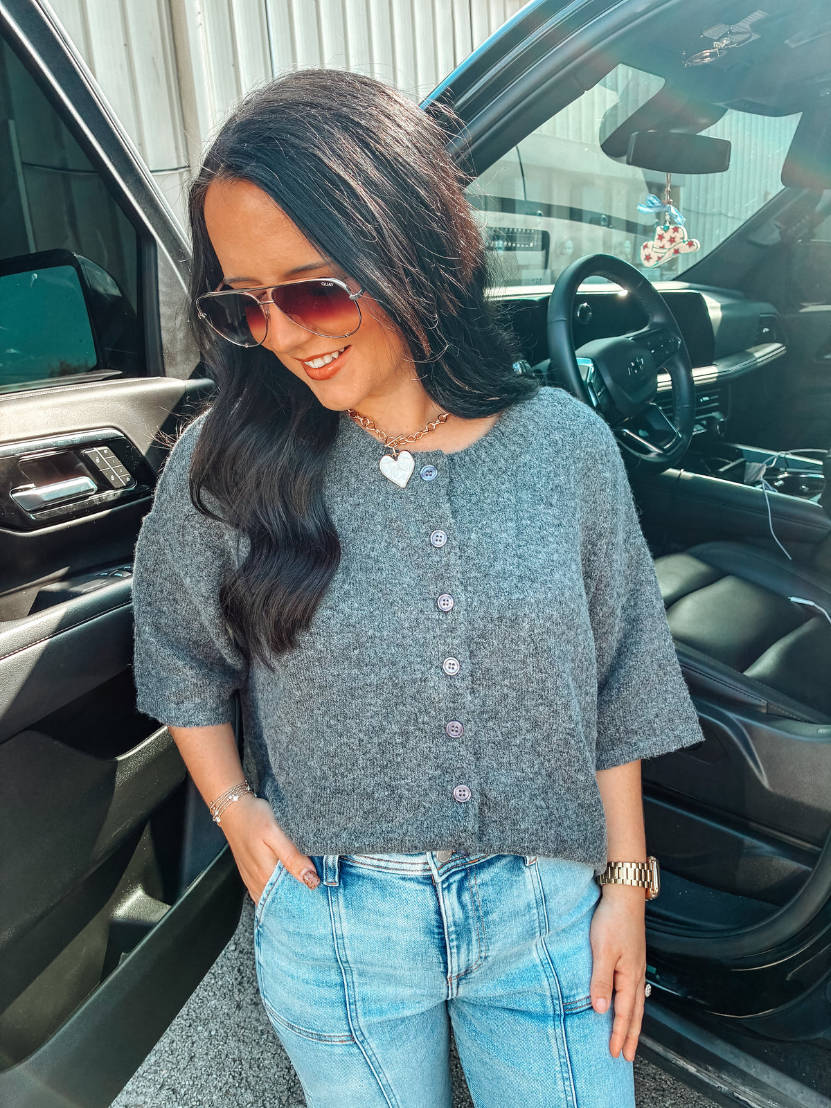 Starlight Cardigan - Charcoal