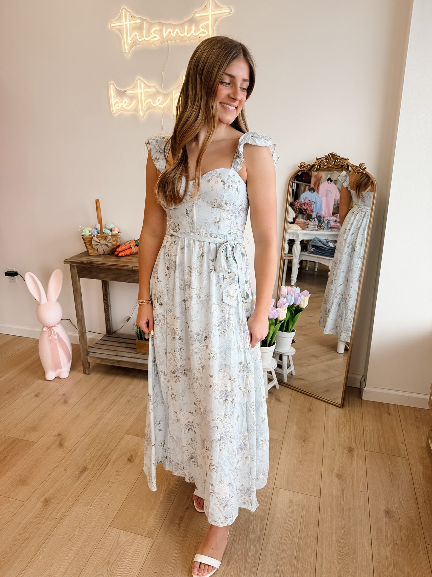 Luna Light Blue Maxi Dress