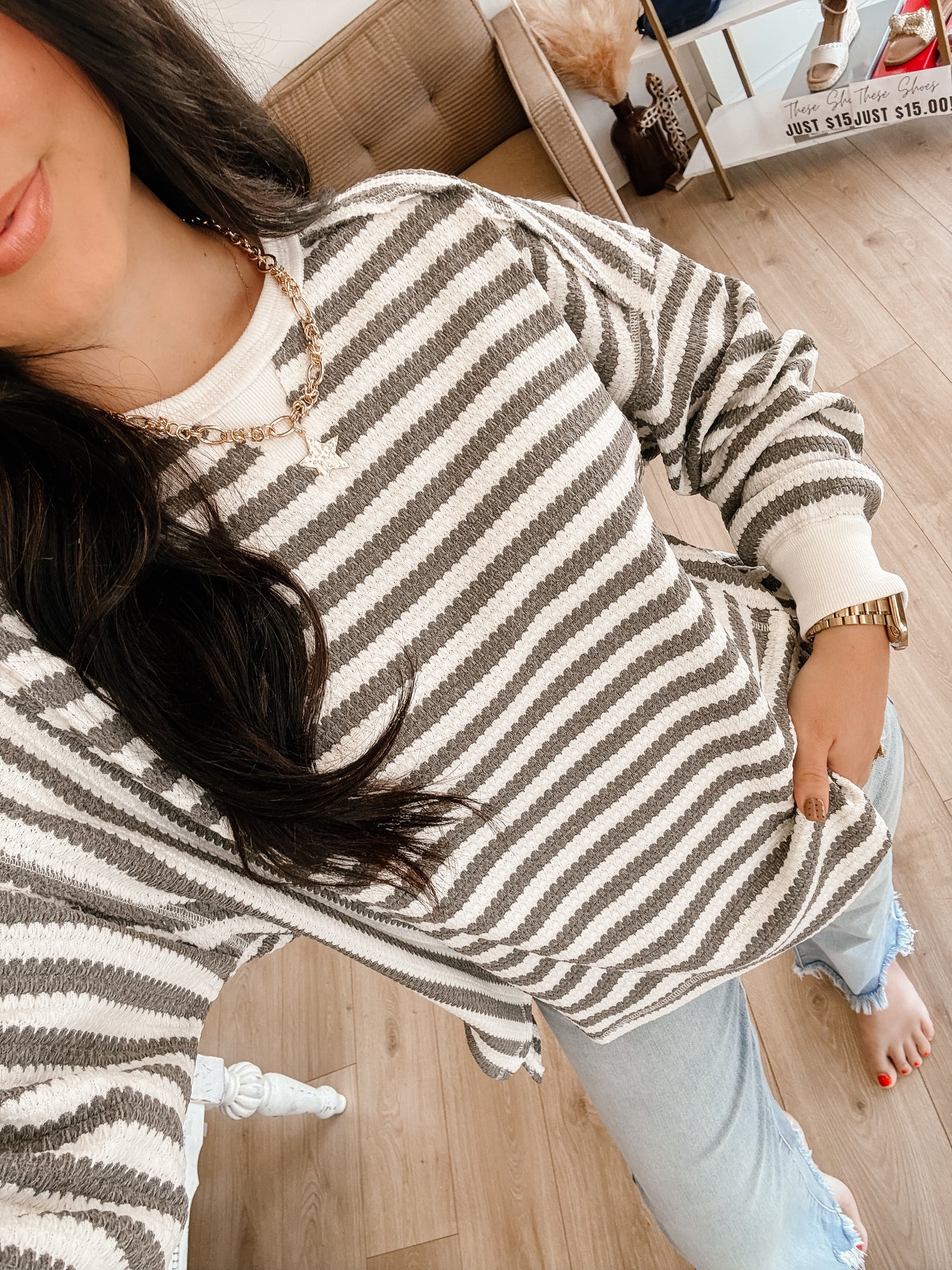 Hannah Waffle Top