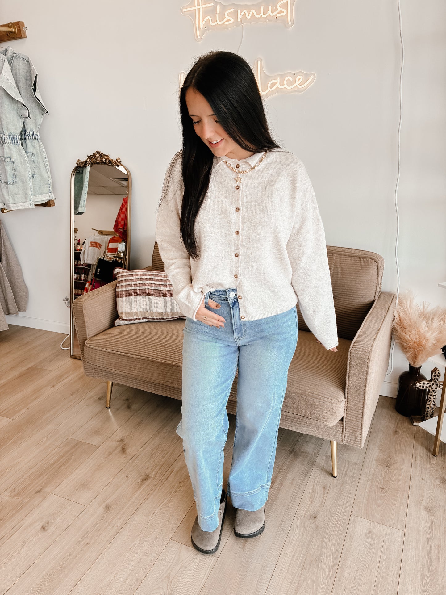 On a Cloud Button Down Cardigan