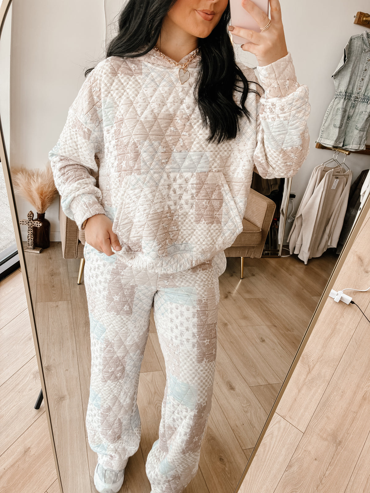 Midnight Cowgirl Quilted Hoodie Set