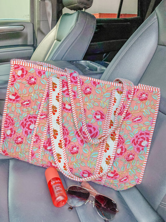 Whimsy Quilted Tote Bag