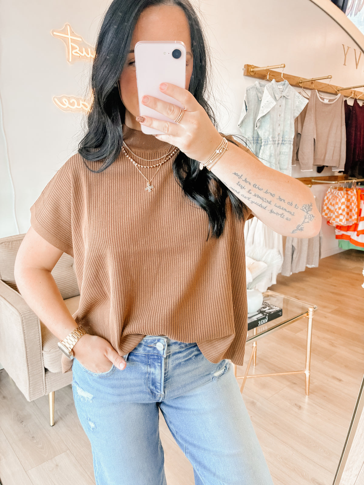 Harvest Heritage Mockneck Sweater - Camel