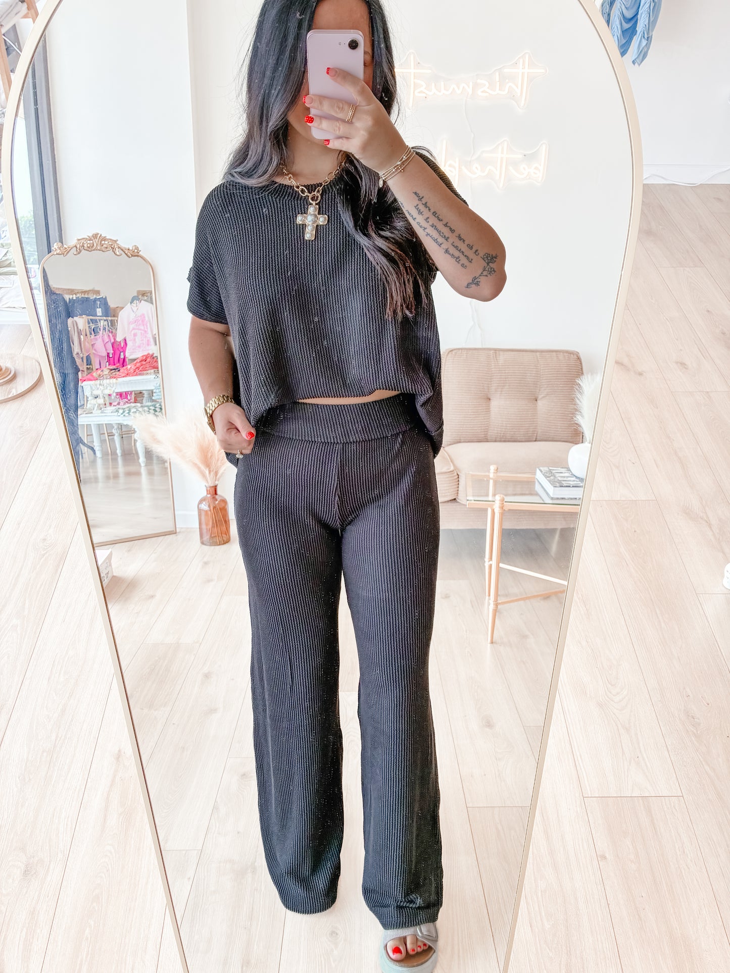 Comfy & Classy Rib Set (BLACK)