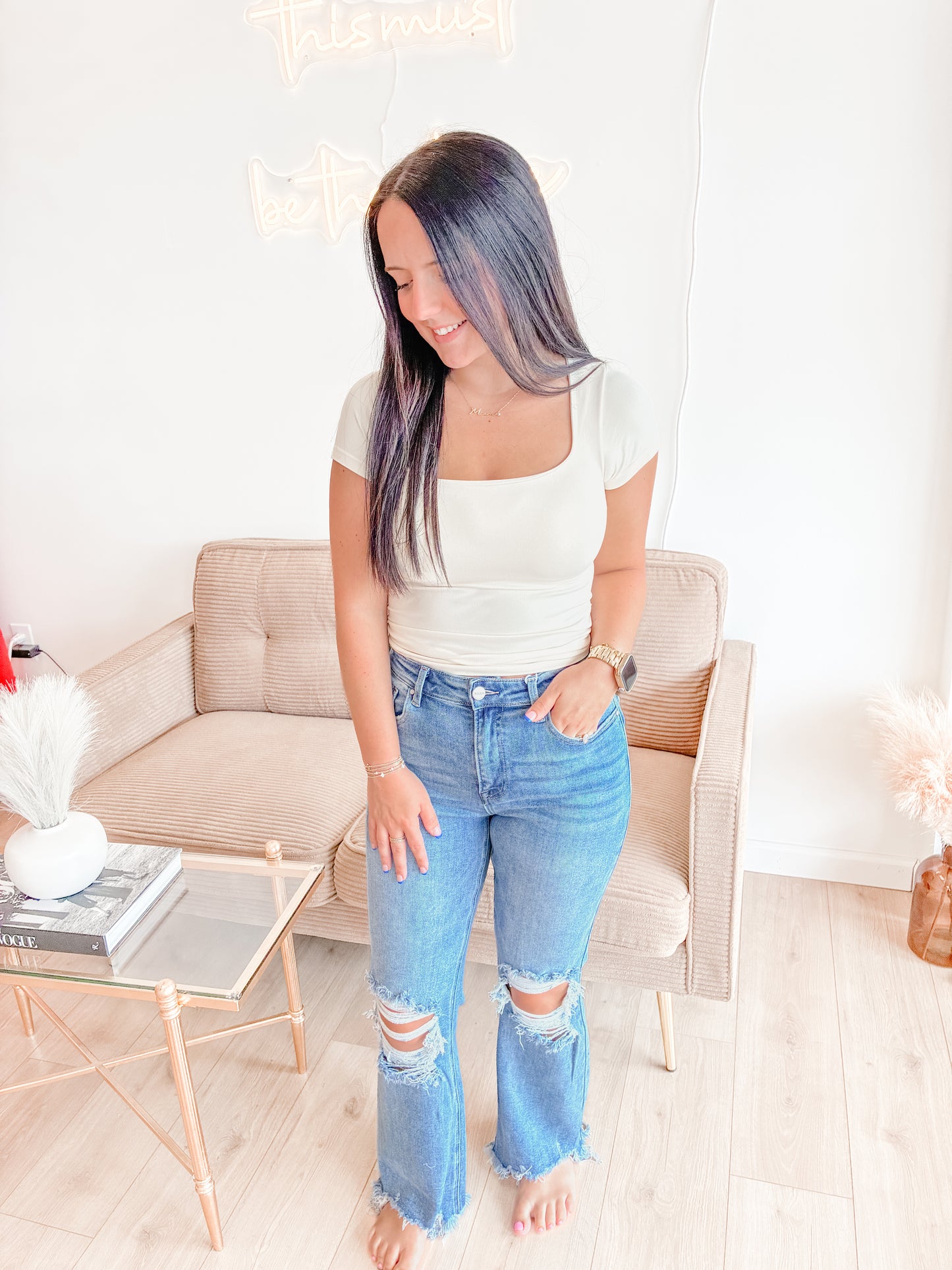 Bre High Rise Crop Jeans - RISEN
