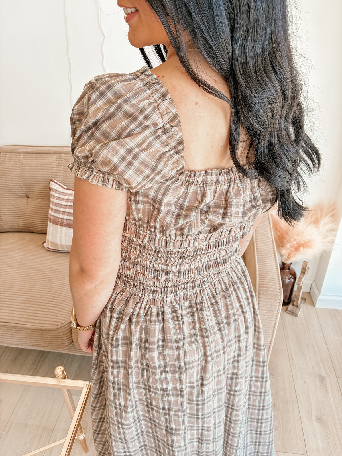 Picnic Date Midi Dress - Khaki