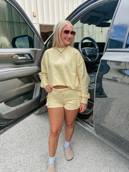 Mellow Yellow Cargo Shorts