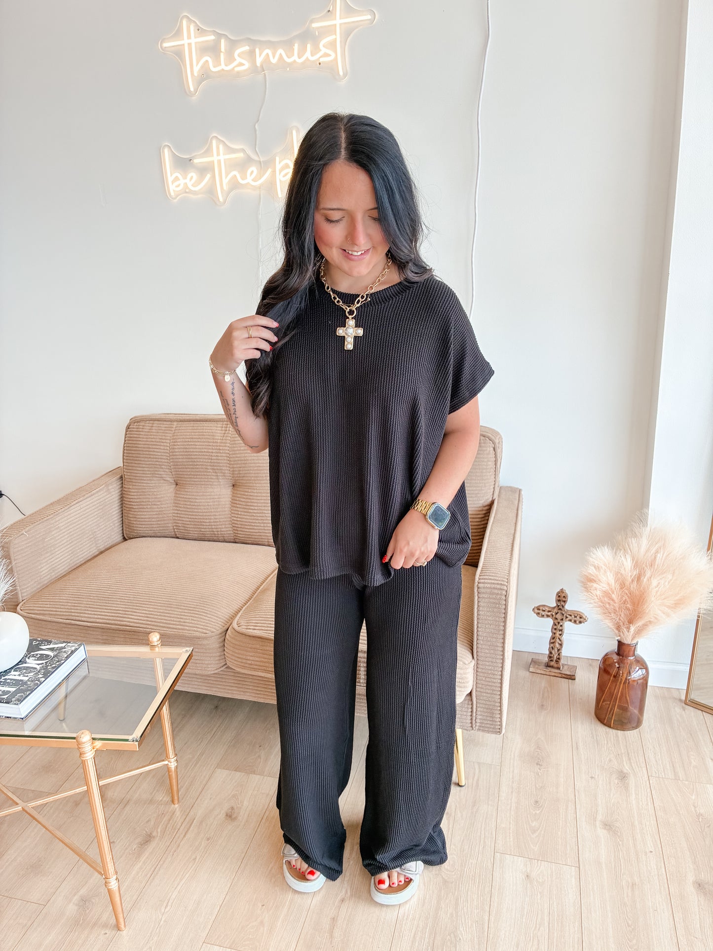 Comfy & Classy Rib Set (BLACK)