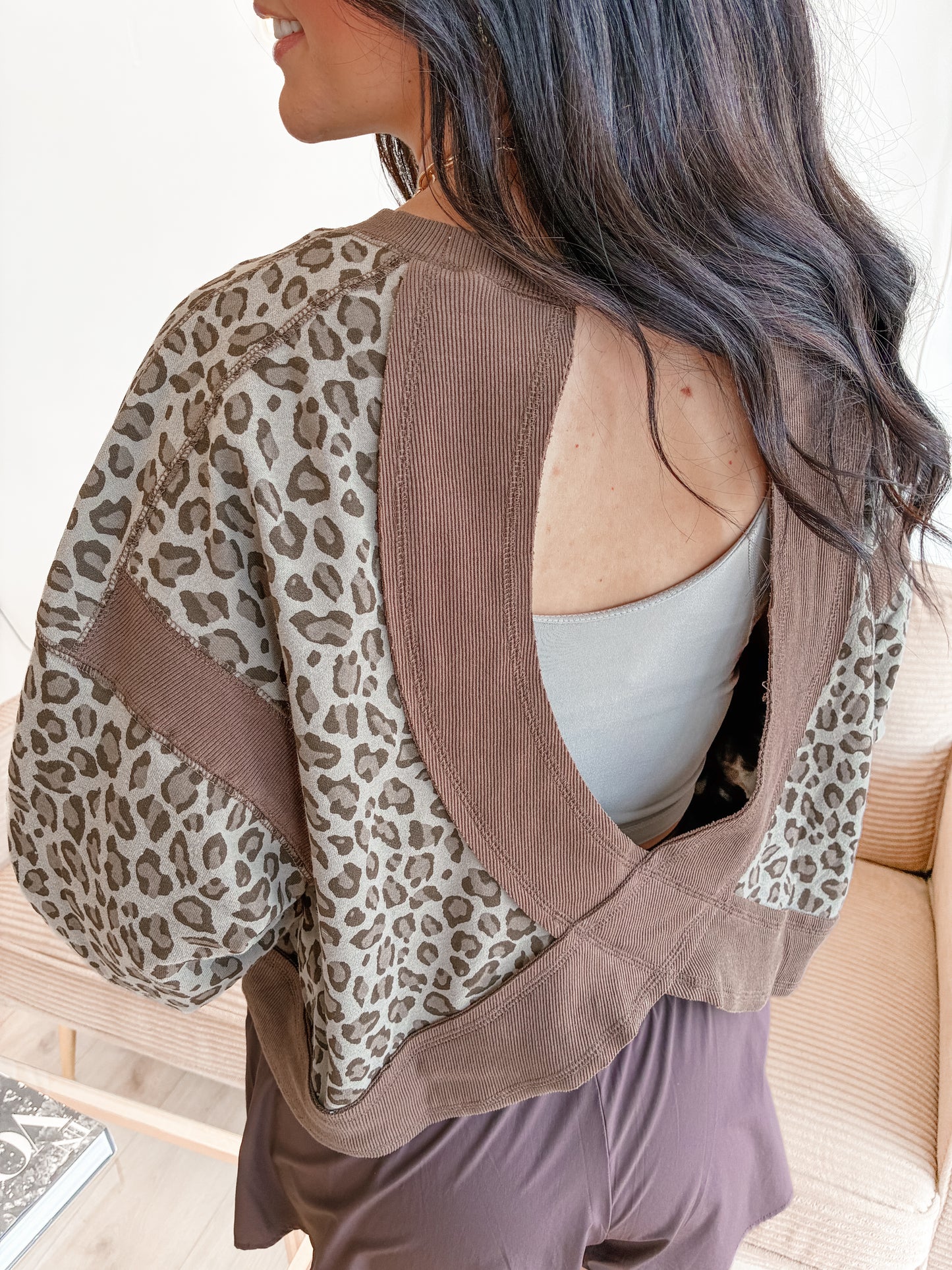 In the Wild Open Back Top (Brown)